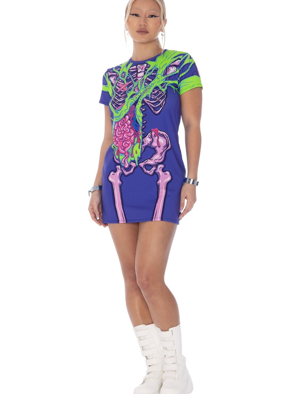 Blackmilk Clothing - Necro-Necrosis Tee Dress - Size XS